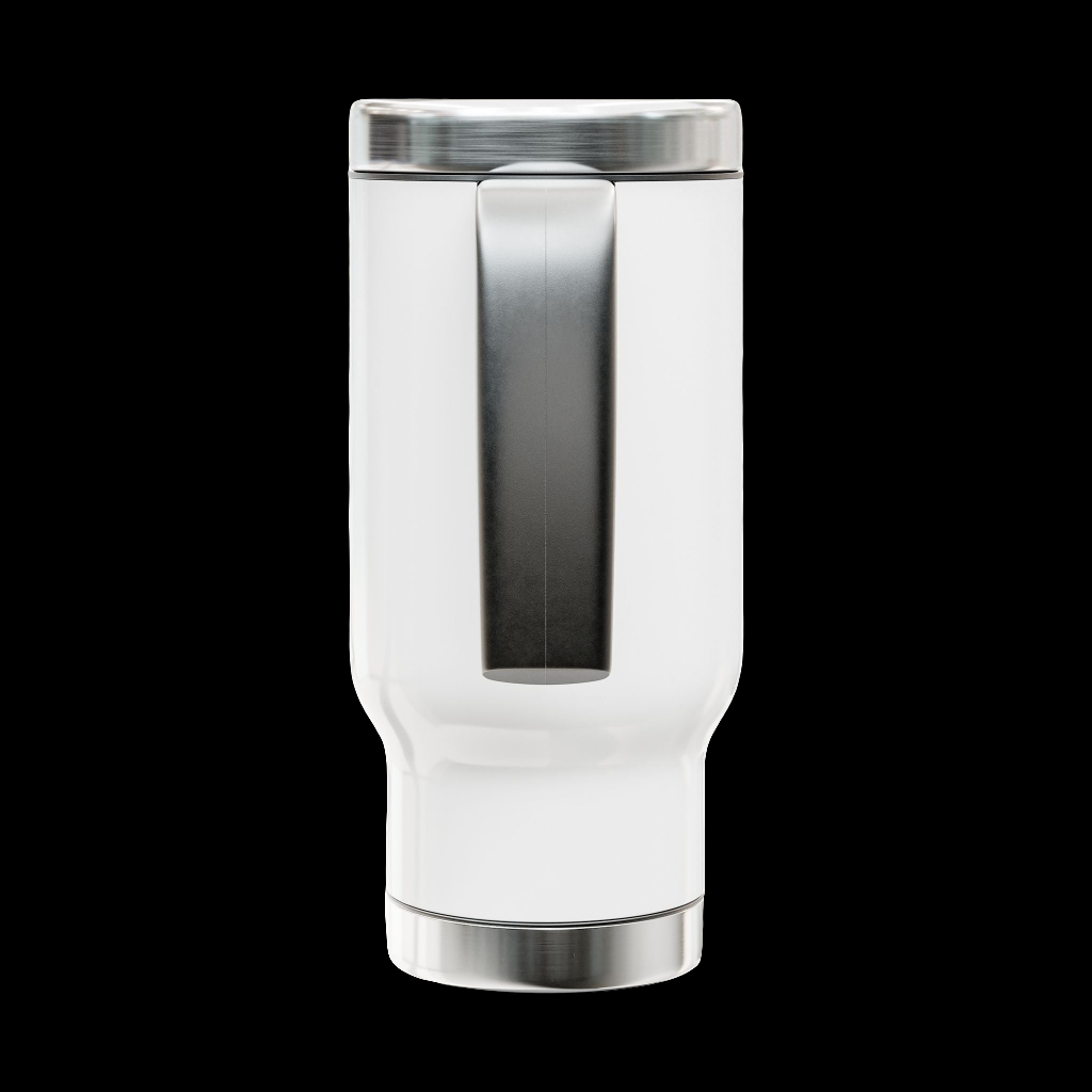 Vegas Style Stainless Steel Travel Mug with Handle, 14oz